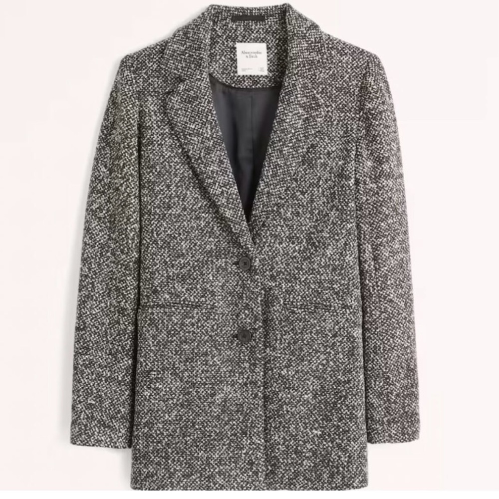 NEW Abercrombie & Fitch Heavyweight Textured Blazer Coat